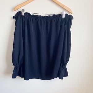 LuLus Off the shoulder ruffle top size s